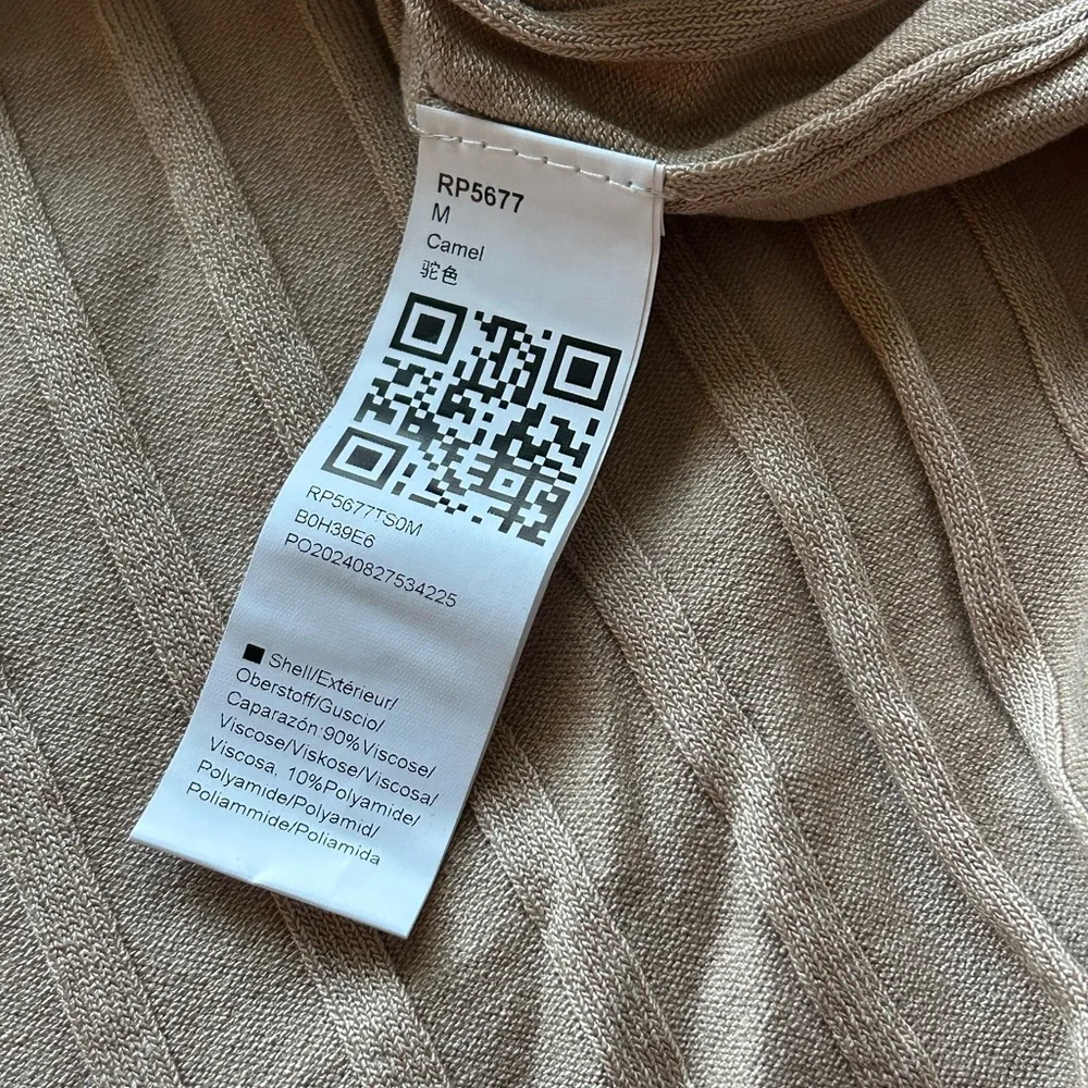 Camel Ribbed Knit Two-Piece Set - Picture 5 of 7